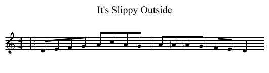 It's Slippy Outside - staff notation