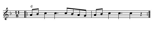 Ivanovo Oro - staff notation
