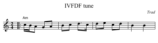 IVFDF tune - staff notation