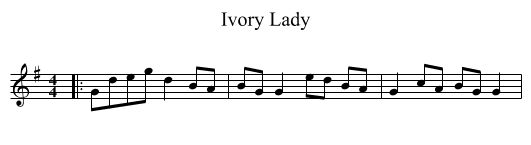 Ivory Lady - staff notation