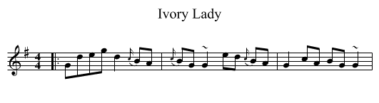 Ivory Lady - staff notation