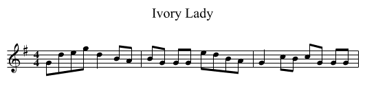 Ivory Lady - staff notation