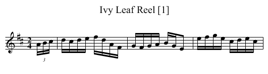 Ivy Leaf Reel [1] - staff notation
