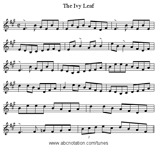 Ivy Leaf, The - staff notation
