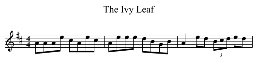 Ivy Leaf, The  - staff notation