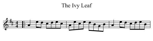 Ivy Leaf, The  - staff notation