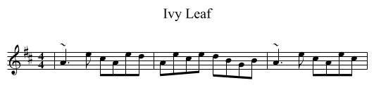 Ivy Leaf - staff notation
