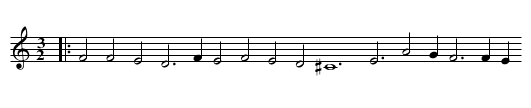 IX. Praise blindness eies, - staff notation