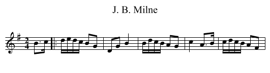 J. B. Milne - staff notation