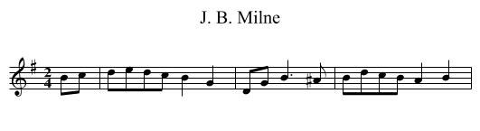 J. B. Milne - staff notation