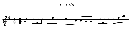J Carly's - staff notation