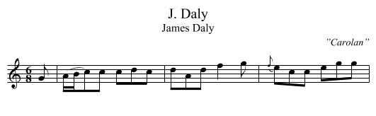 J. Daly - staff notation