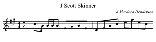 J Scott Skinner - staff notation