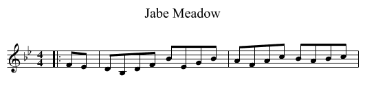 Jabe Meadow - staff notation
