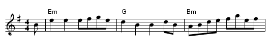 Jack A' Tar - staff notation