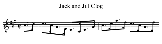 Jack and Jill Clog - staff notation