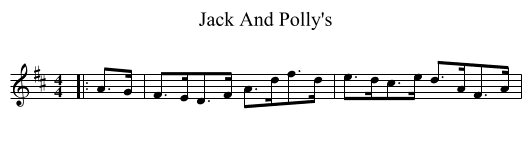 Jack And Polly's - staff notation
