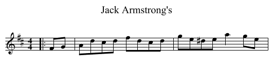 Jack Armstrong's - staff notation