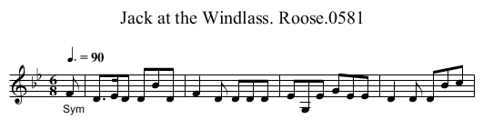 Jack at the Windlass. Roose.0581 - staff notation