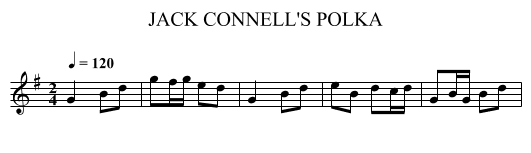 JACK CONNELL'S POLKA - staff notation