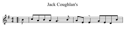 Jack Coughlan's - staff notation