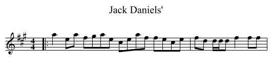 Jack Daniels' - staff notation