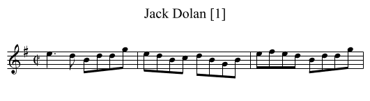 Jack Dolan [1] - staff notation