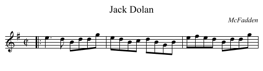 Jack Dolan - staff notation