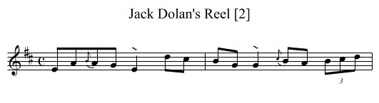 Jack Dolan's Reel [2] - staff notation