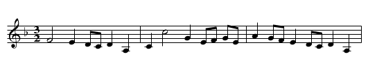 Jack Ffranklans's Hornpipe - staff notation