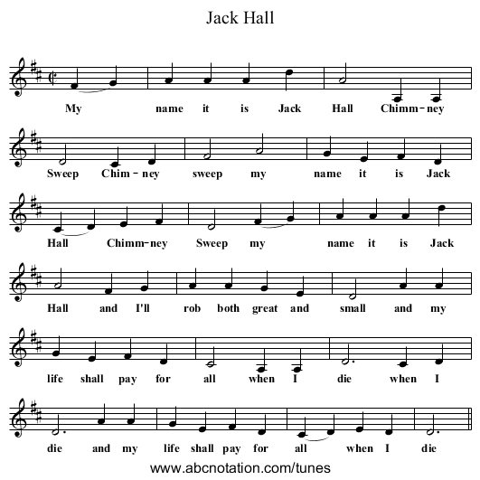 Jack Hall - staff notation