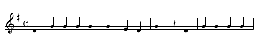 Jack Hall/Sam Hall - staff notation