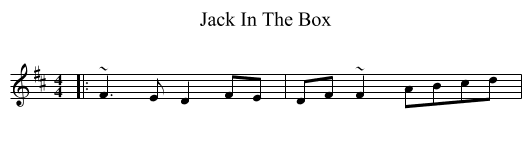 Jack In The Box - staff notation