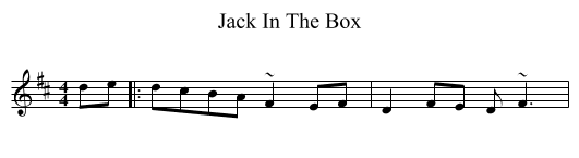 Jack In The Box - staff notation