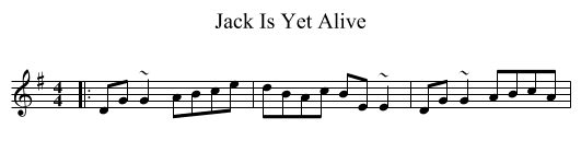 Jack Is Yet Alive - staff notation