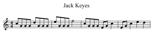 Jack Keyes - staff notation