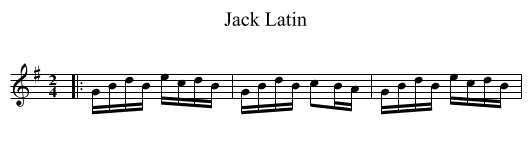 Jack Latin - staff notation