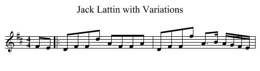 Jack Lattin with Variations - staff notation