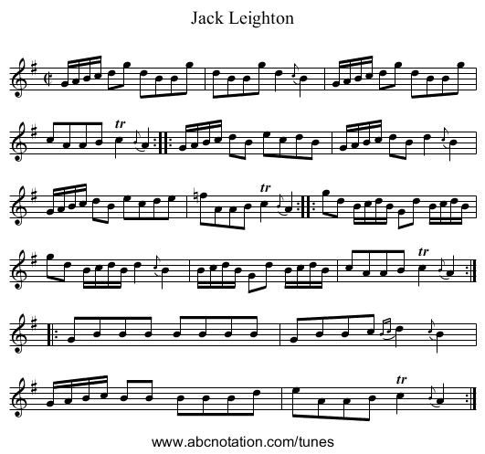 Jack Leighton - staff notation