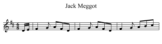 Jack Meggot - staff notation