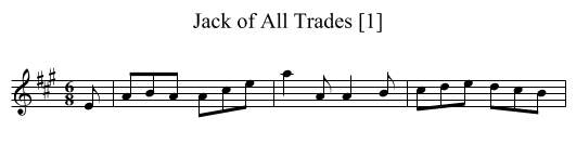 Jack of All Trades [1] - staff notation