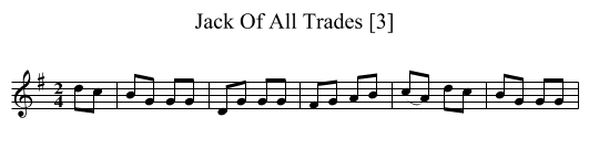 Jack Of All Trades [3] - staff notation