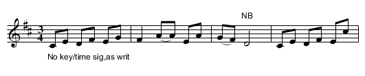 Jack of Ye Green. JBa.67 - staff notation