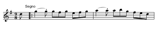 JACK ON THE GREEN -- JIG - staff notation