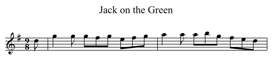 Jack on the Green - staff notation
