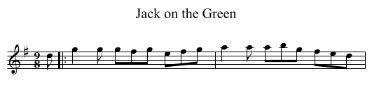 Jack on the Green - staff notation