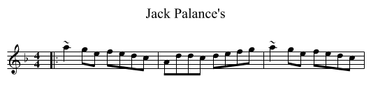 Jack Palance's - staff notation