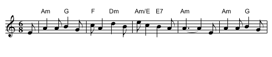 Jack Pudding - staff notation