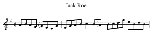 Jack Roe - staff notation
