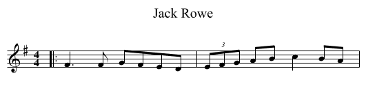 Jack Rowe - staff notation